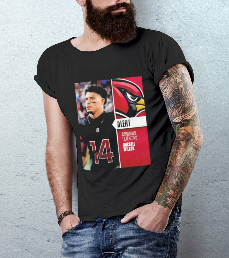 Alert Cardinals Extending Michael Wilson Arizona 14 T-Shirt
