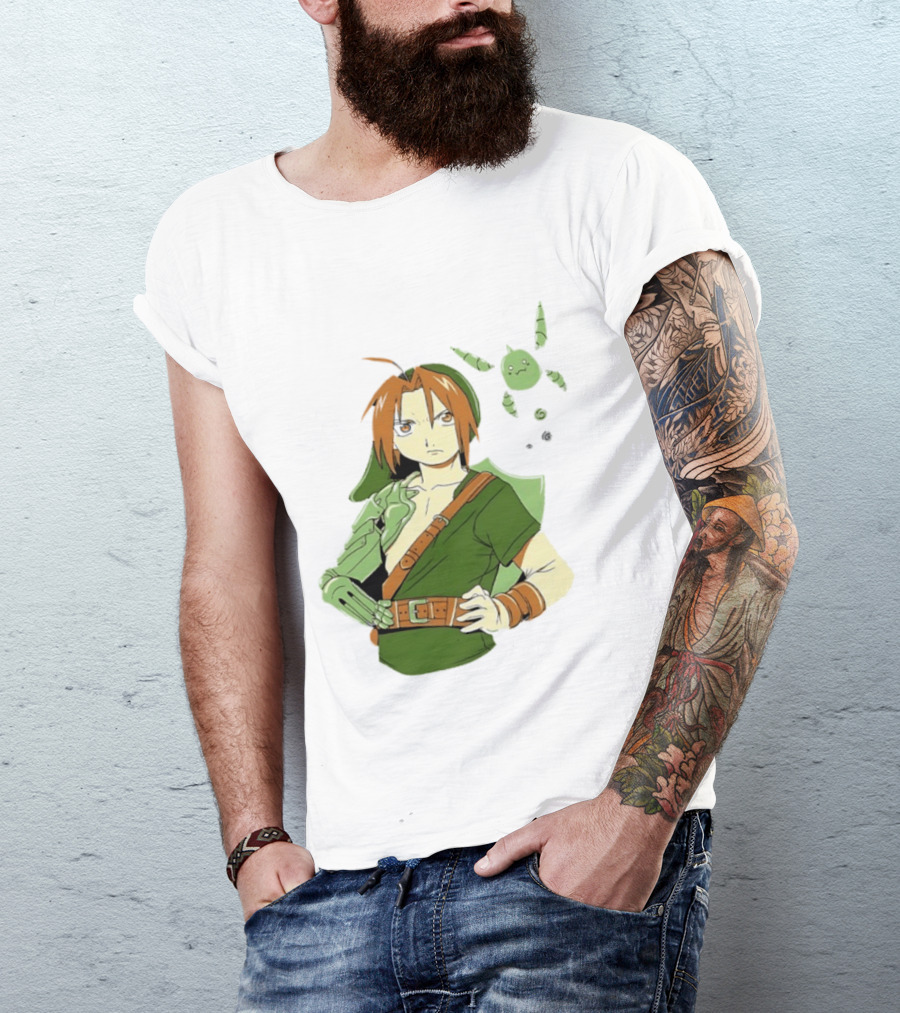 Edward Elric Crossover With Link Costume From Fullmetal Alchemist T-Shirt