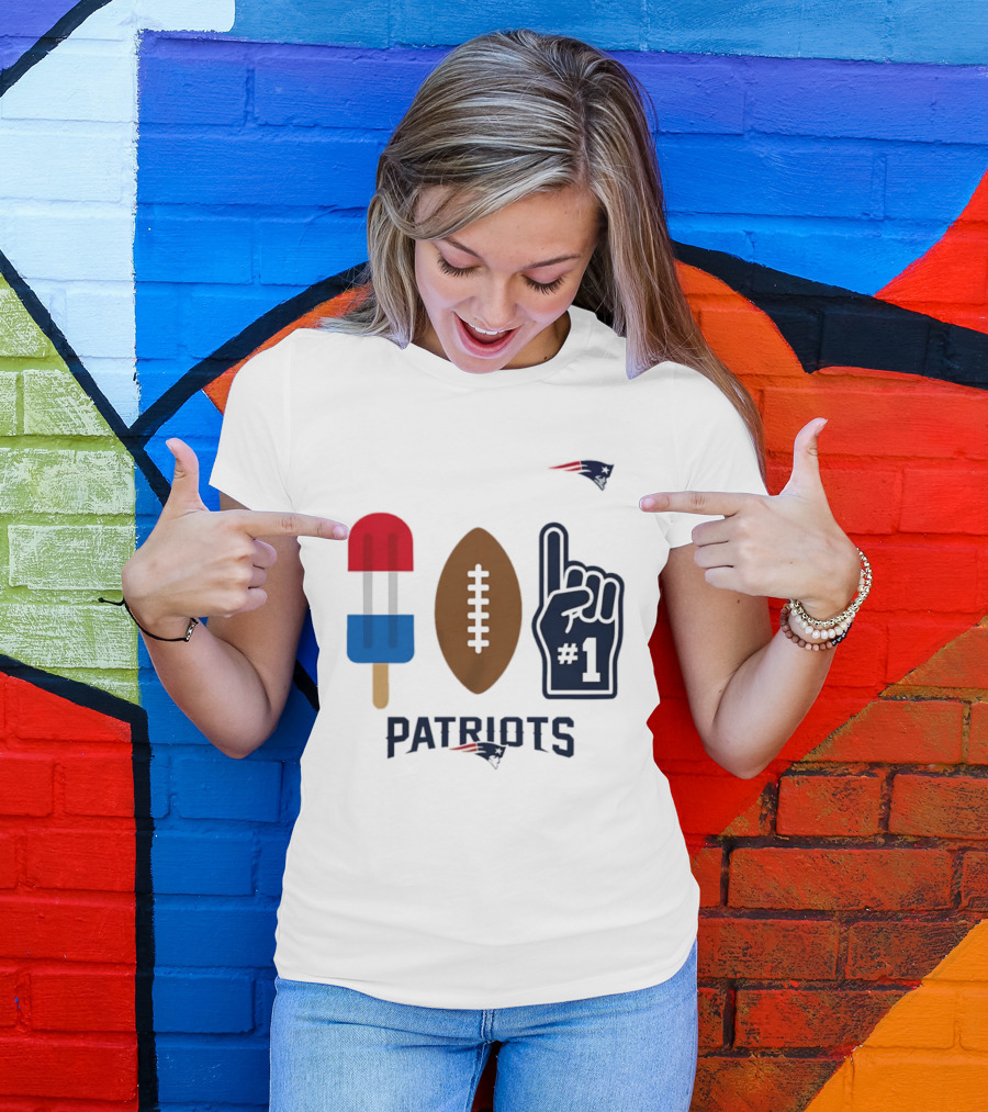 Patriots Americana Popsicle Football Number One Fan T-Shirt