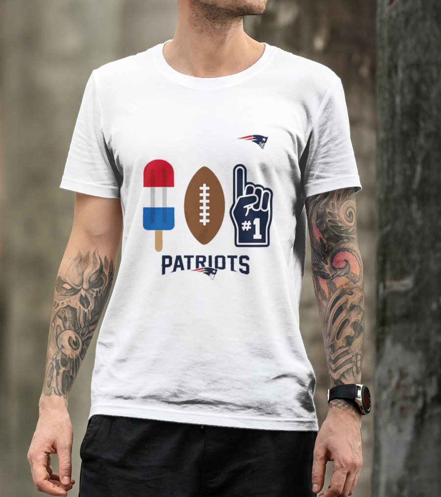 Patriots Americana Popsicle Football Number One Fan T-Shirt