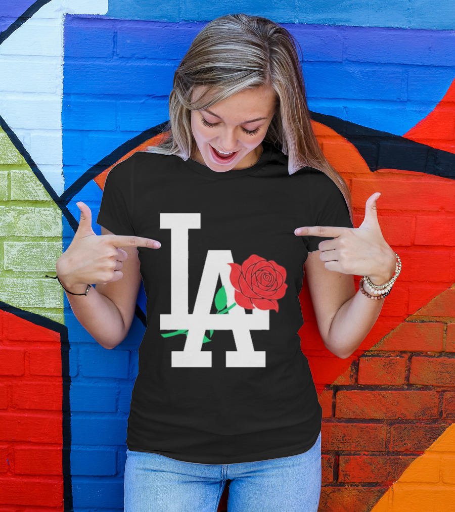 2026 Dodgers Date Night LA Rose T-Shirt