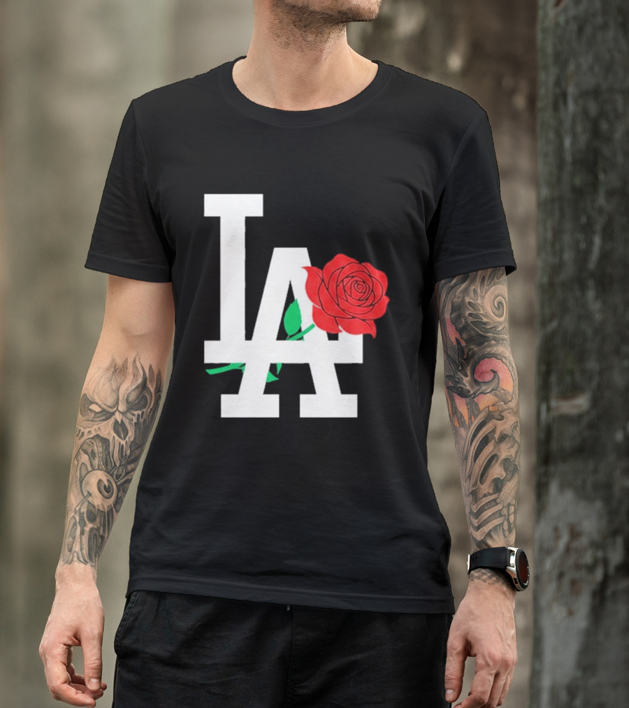 2026 Dodgers Date Night LA Rose T-Shirt