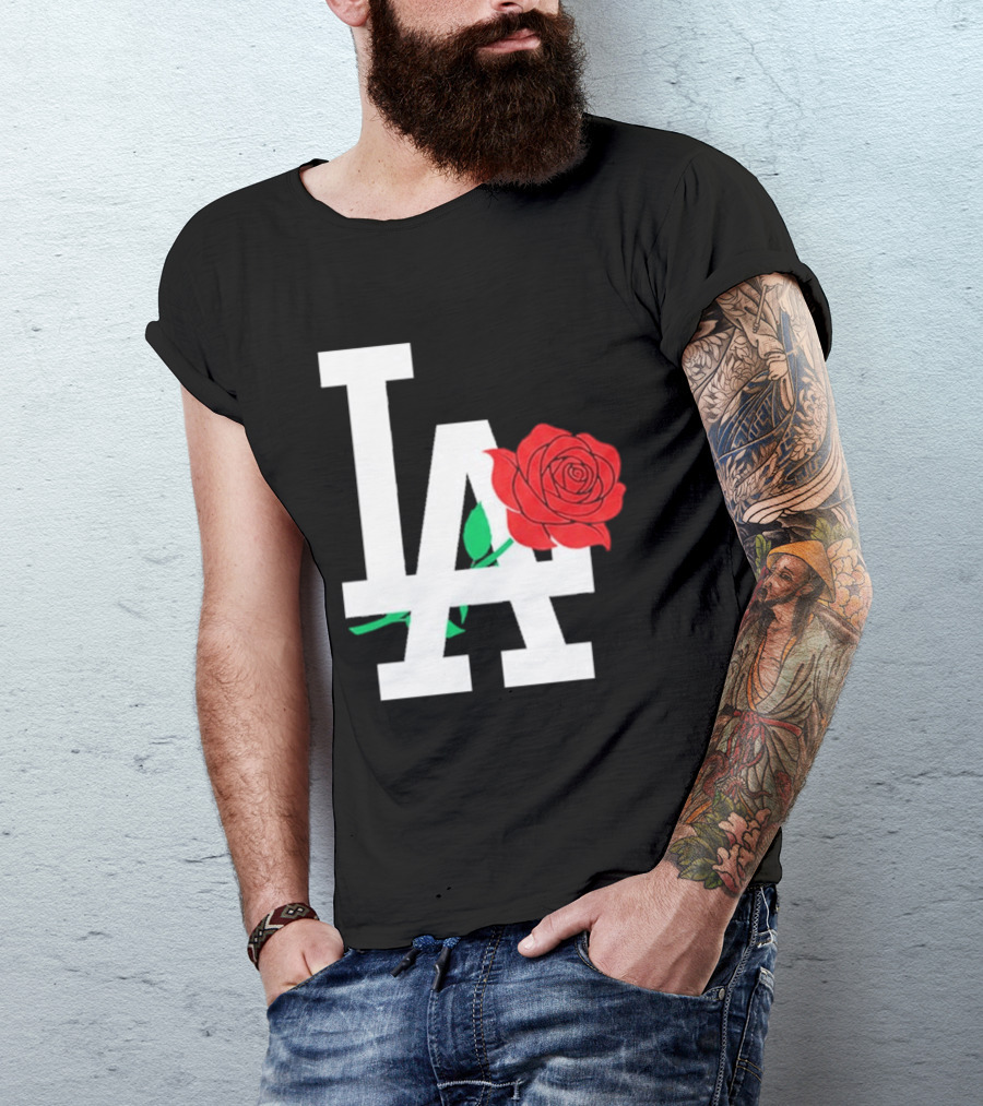 2026 Dodgers Date Night LA Rose T-Shirt