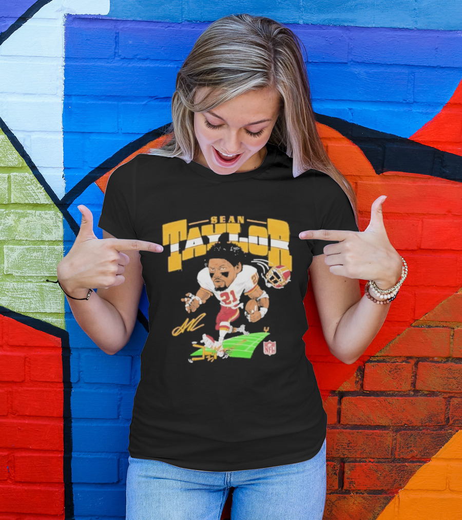 Sean Taylor NFL Football Caricature Washington Commanders 21 T-Shirt