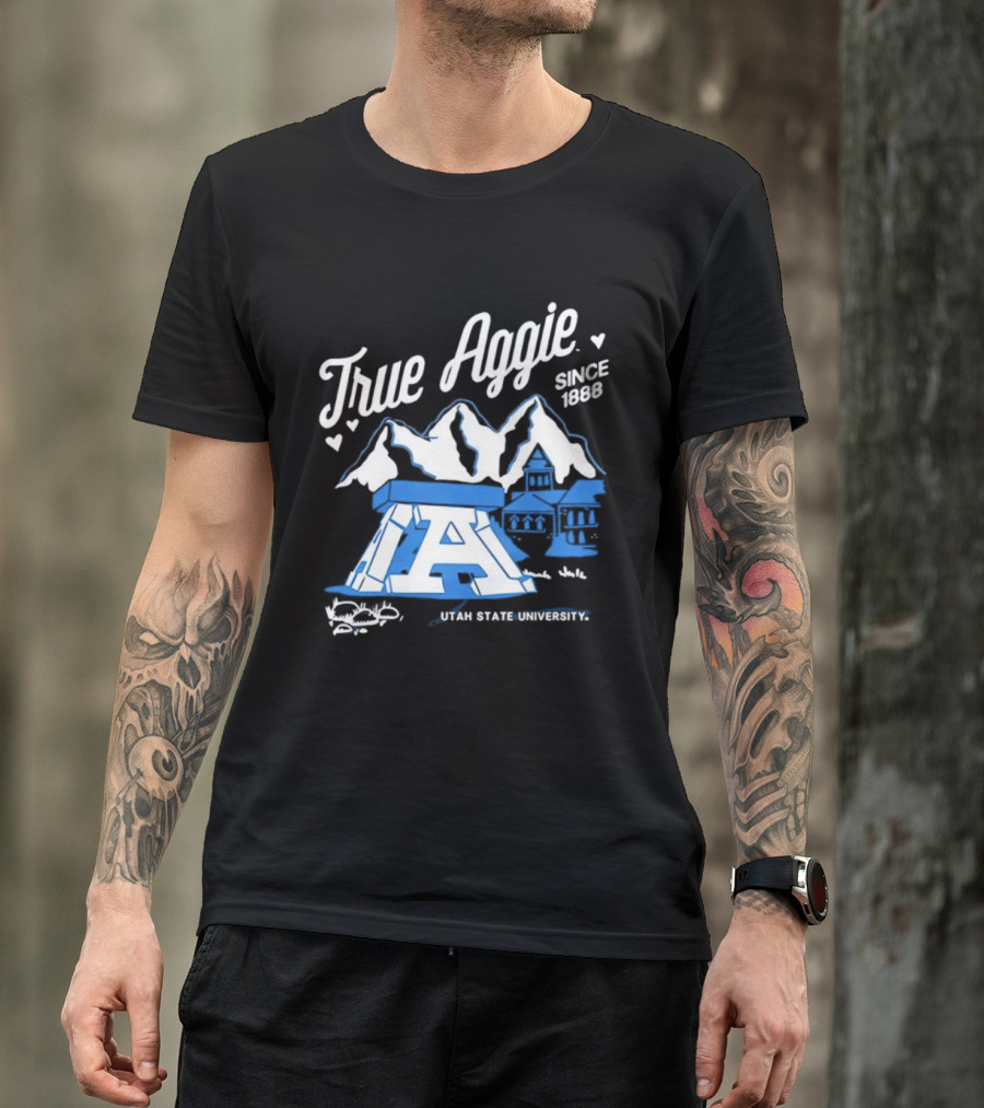True Aggie 1888 Utah State University Heritage Iconography T-Shirt