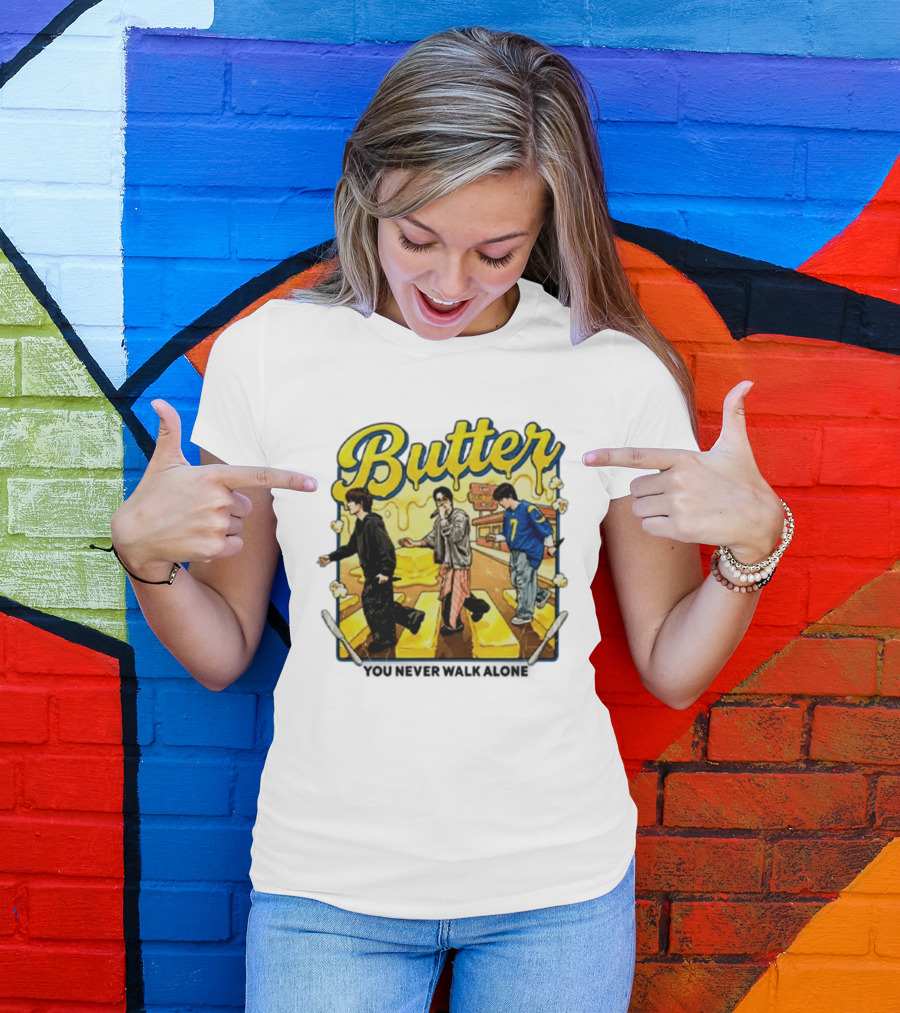Butter BTS You Never Walk Alone Yellow Aesthetic Pop T-Shirt