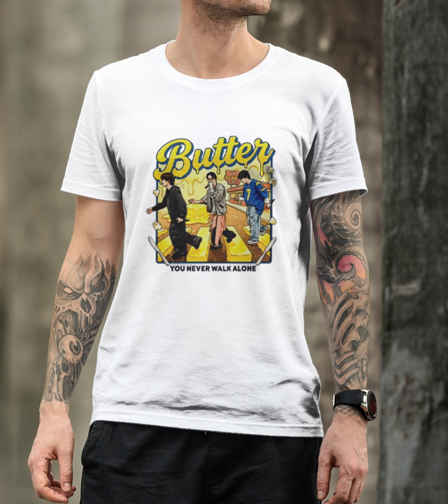 Butter BTS You Never Walk Alone Yellow Aesthetic Pop T-Shirt