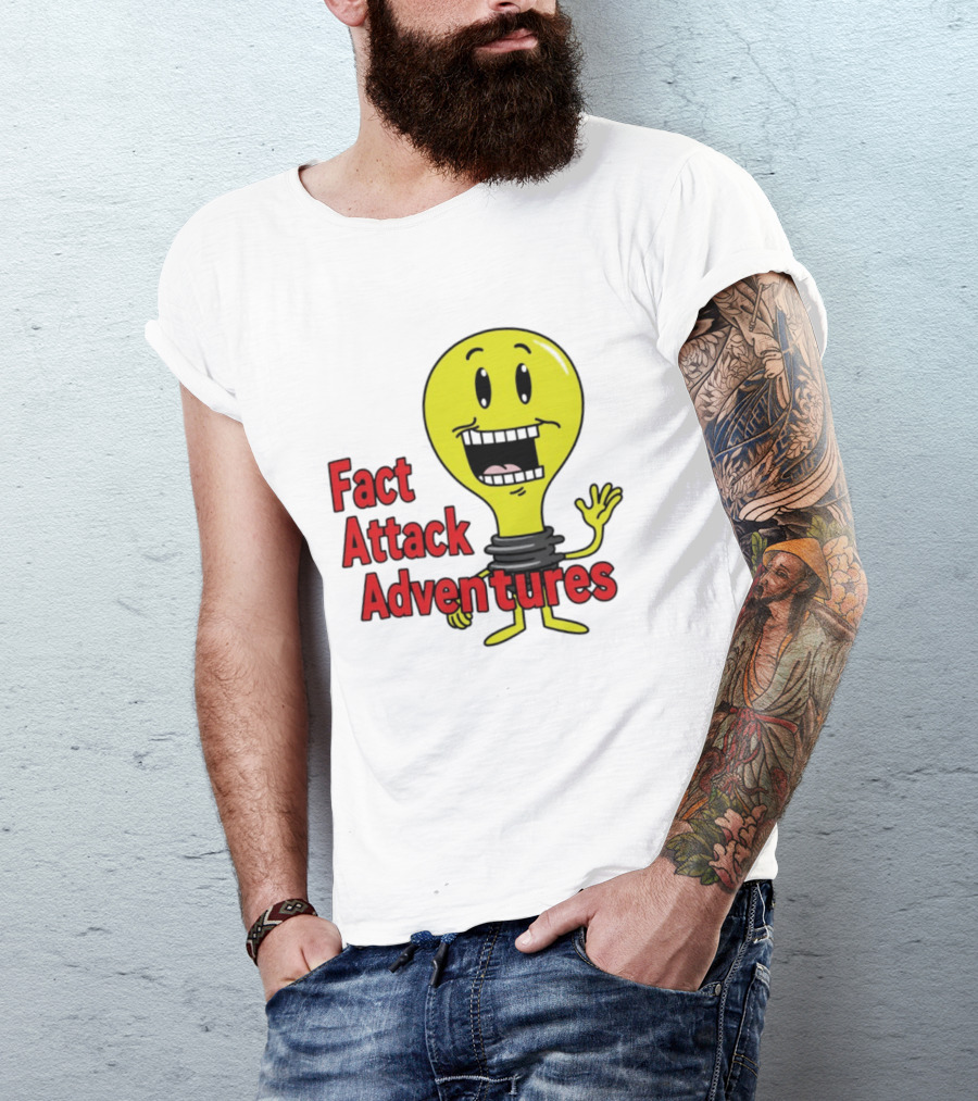 Fact Attack Adventures Smiling Light Bulb T-Shirt