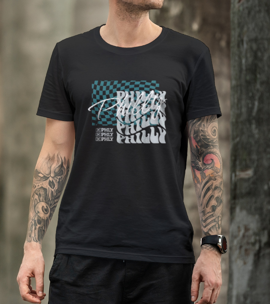 Philly Checkered Repeat Philadelphia Eagles Philly Philly T-Shirt