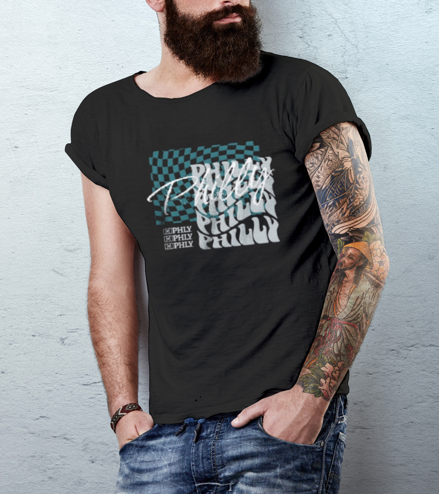 Philly Checkered Repeat Philadelphia Eagles Philly Philly T-Shirt