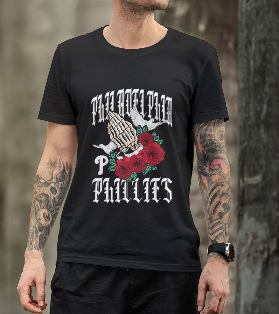 Philadelphia Phillies Gothic Bloom Halloween 2026 T-Shirt