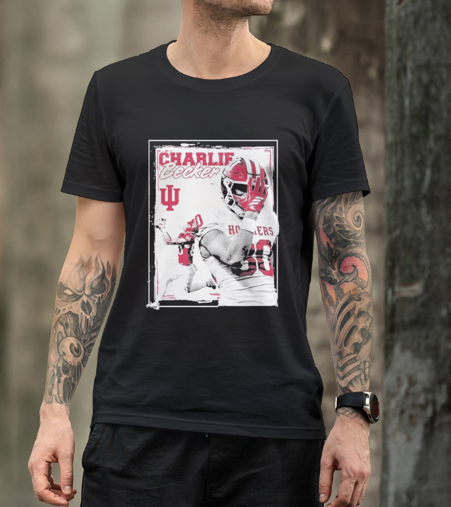 Charlie Becker Indiana Hoosiers Football Student Athlete #80 T-Shirt