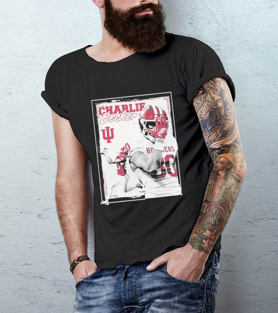 Charlie Becker Indiana Hoosiers Football Student Athlete #80 T-Shirt