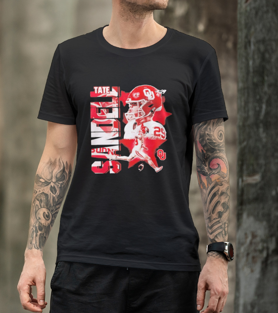 Tate Sandell 29 Oklahoma Sooners Football OU T-Shirt