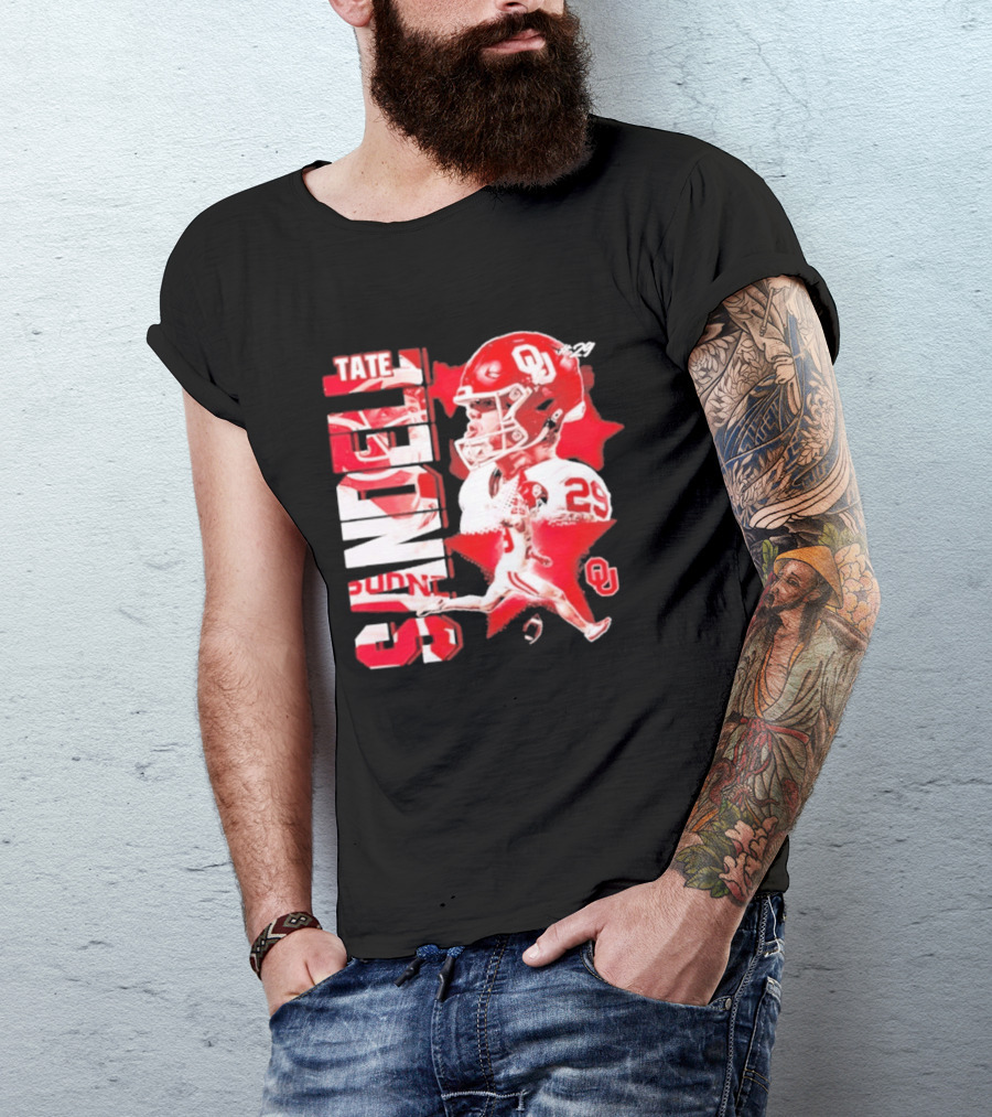 Tate Sandell 29 Oklahoma Sooners Football OU T-Shirt