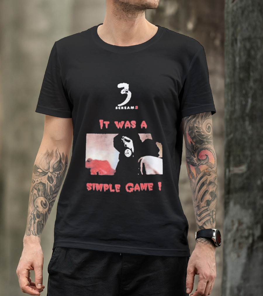 2026 Scream 3 It Was A Simple Game Retro Horror Movie Scene T-Shirt