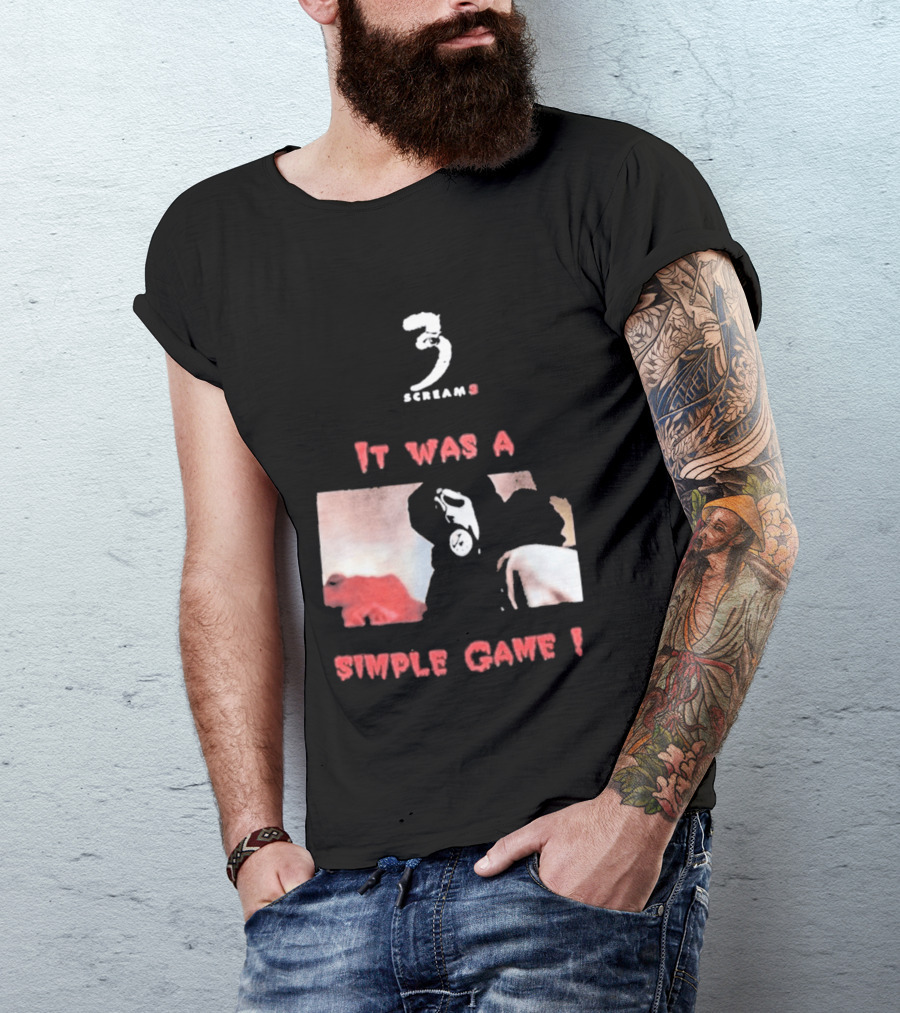 2026 Scream 3 It Was A Simple Game Retro Horror Movie Scene T-Shirt