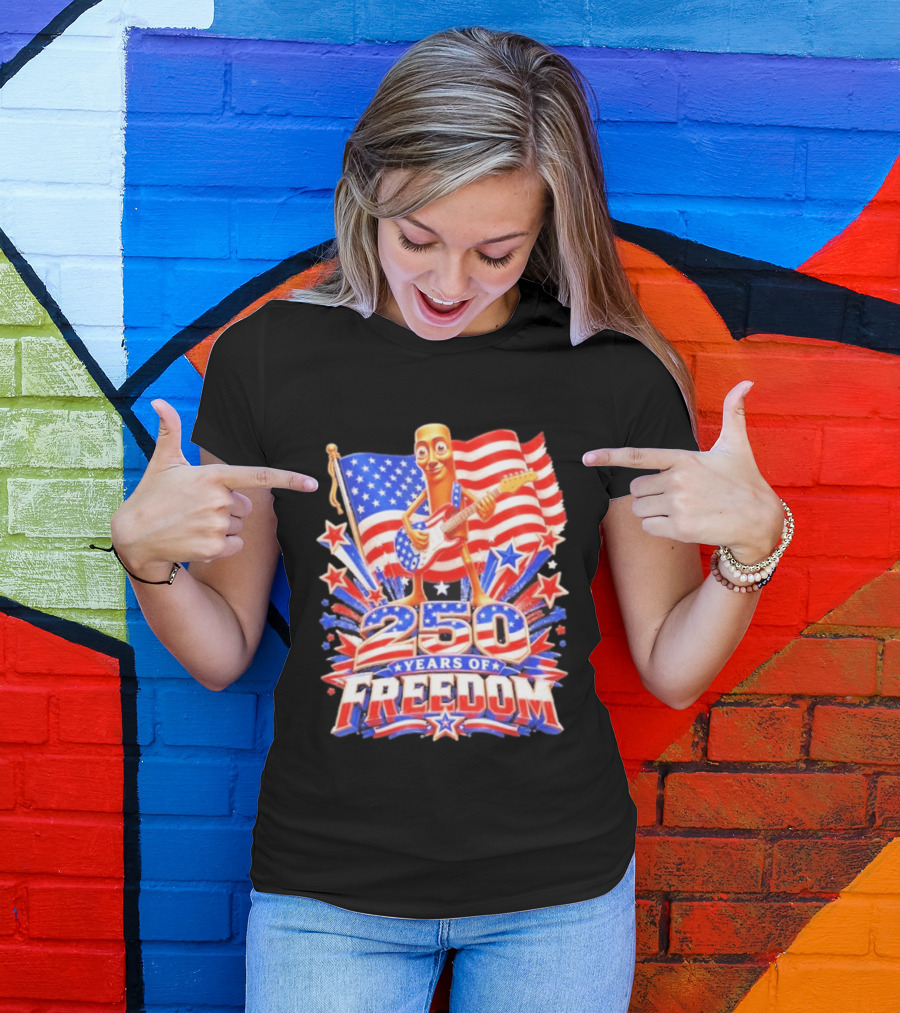 Tung Sahur 250 Years Of Freedom USA Flag 4th July Brainrot Meme T-Shirt