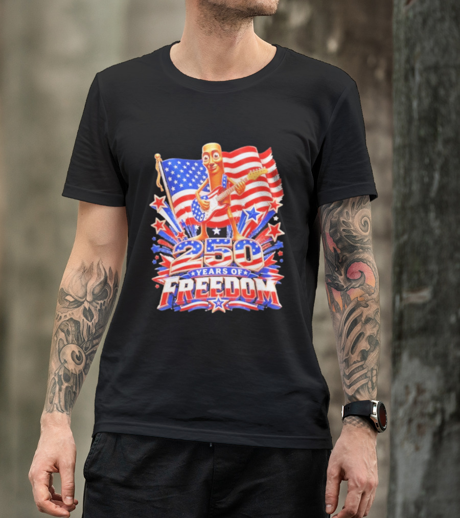 Tung Sahur 250 Years Of Freedom USA Flag 4th July Brainrot Meme T-Shirt