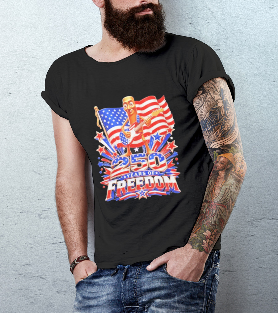 Tung Sahur 250 Years Of Freedom USA Flag 4th July Brainrot Meme T-Shirt
