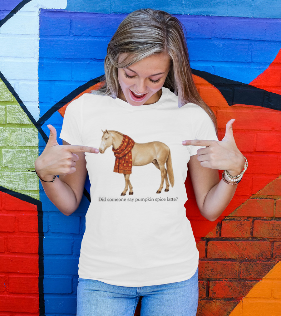 Pumpkin Spice Horse Funny Fall Scarf T-Shirt