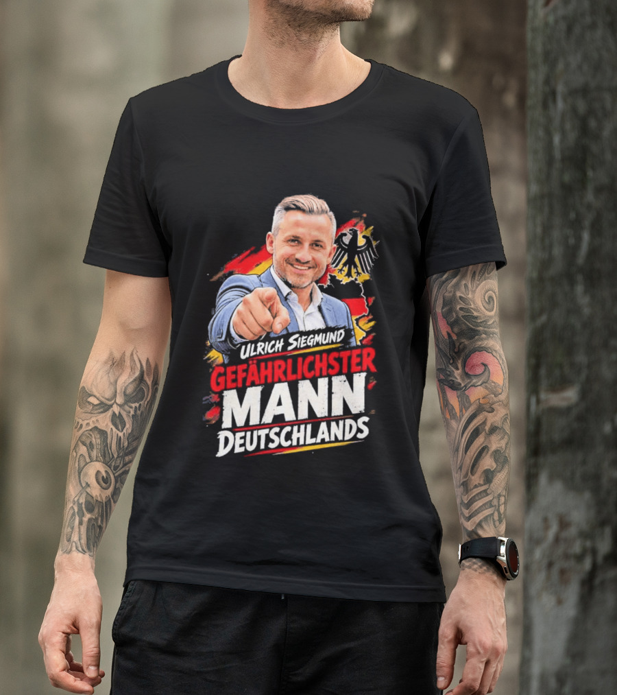 Ulrich Siegmund Gefährlichster Mann Deutschlands Adler Sketch T-Shirt