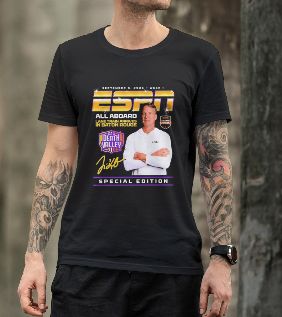 ESPN Special Edition September 5 2026 Week 1 All Aboard Tigers Express Death Valley Gameday T-Shirt