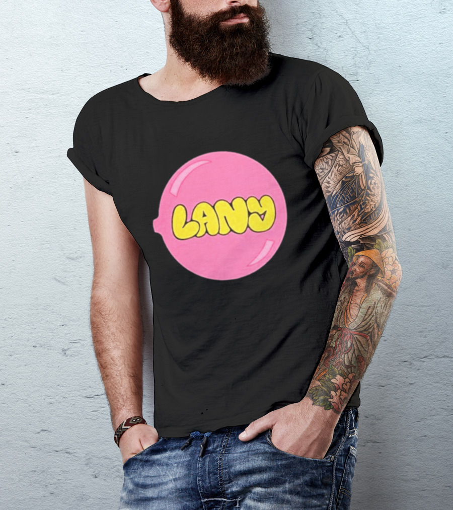 LANY Stuck On You Pink Yellow Bubble T-Shirt