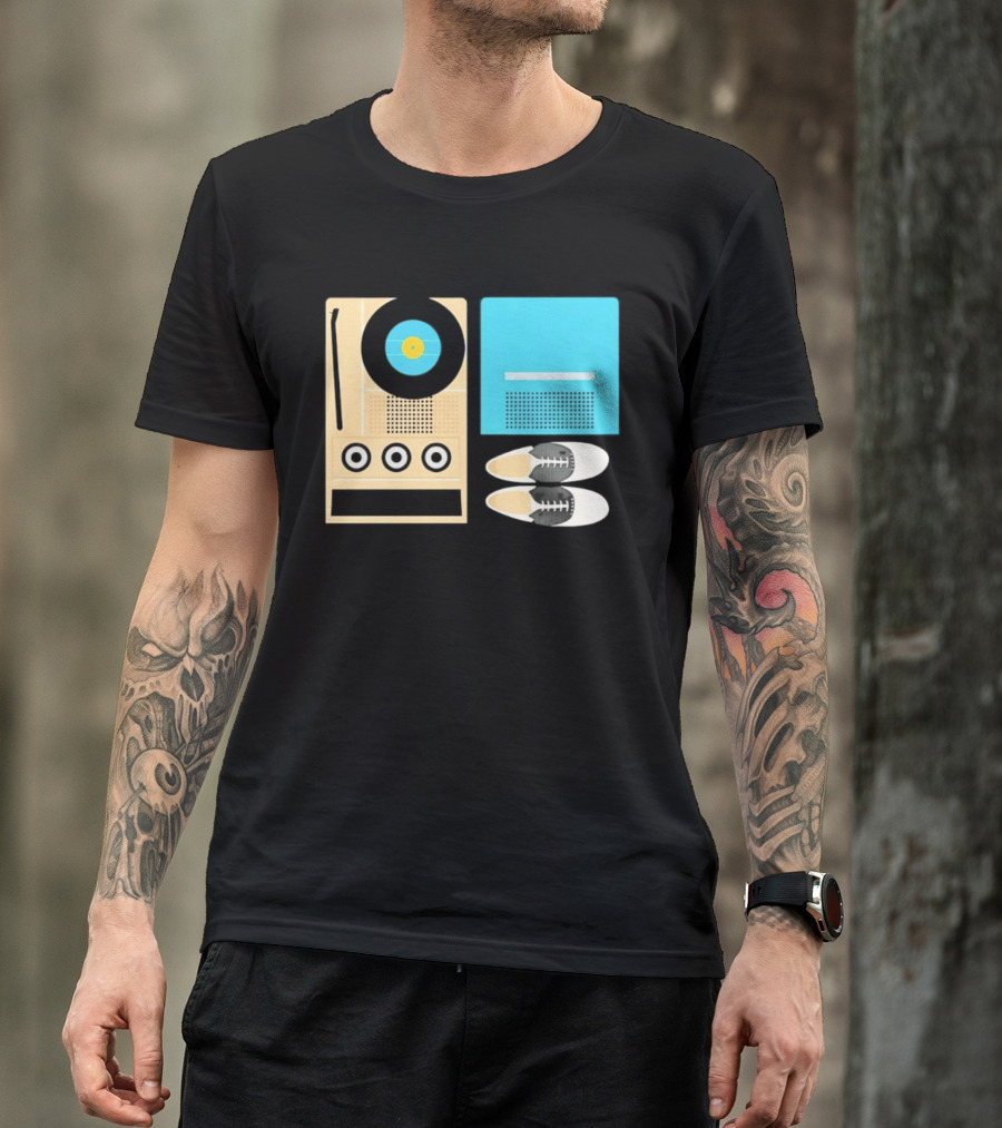 Sam And Suzy Essentials Moonrise Kingdom Record Player Sneakers T-Shirt