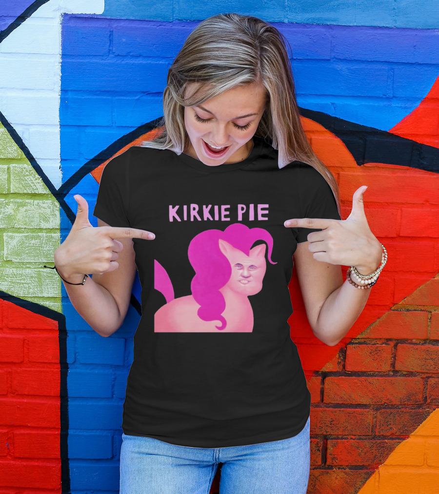 Kirkie Pie Pink Pony Cartoon Face T-Shirt