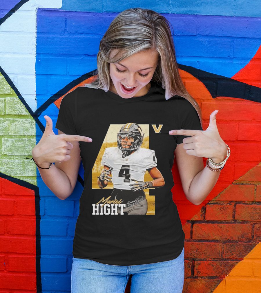 Vanderbilt Commodores Martel Hight 4 NCAA Football Player T-Shirt