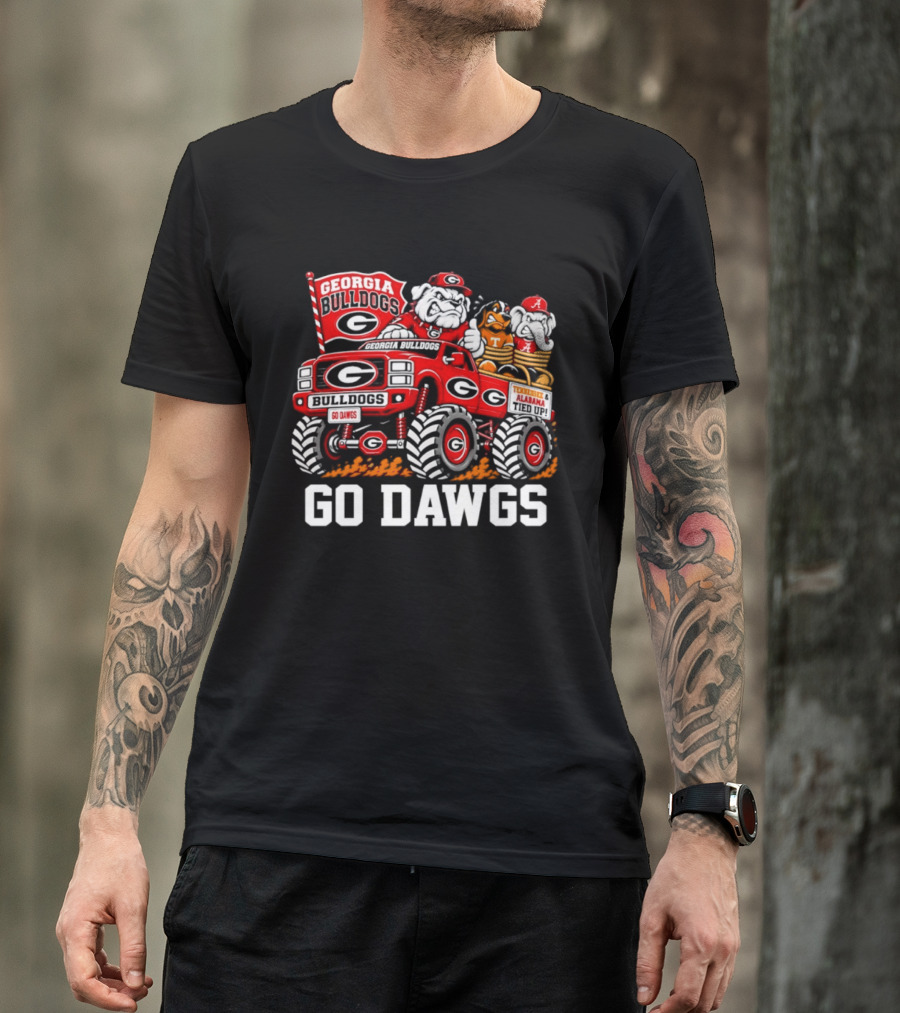 Georgia Bulldogs Monster Truck Go Dawgs Rivalry With Tennessee Alabama T-Shirt