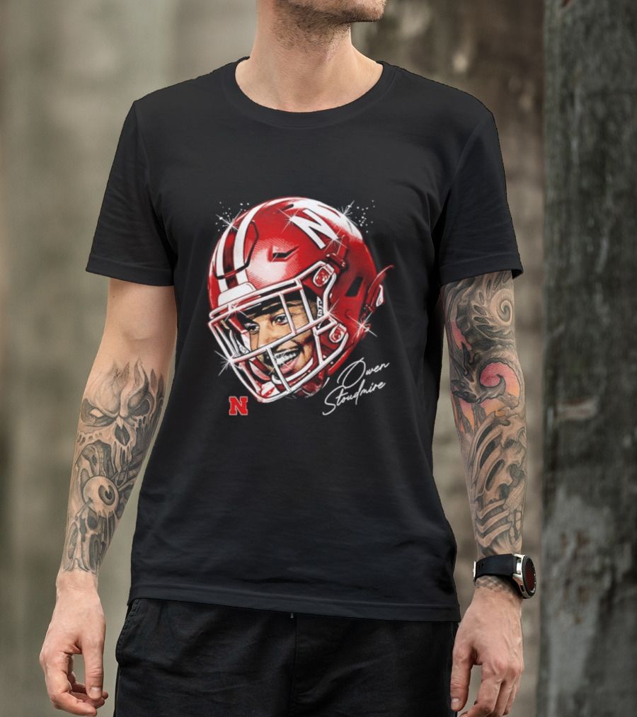 Owen Stoudmire Nebraska Cornhuskers Football Helmet T-Shirt