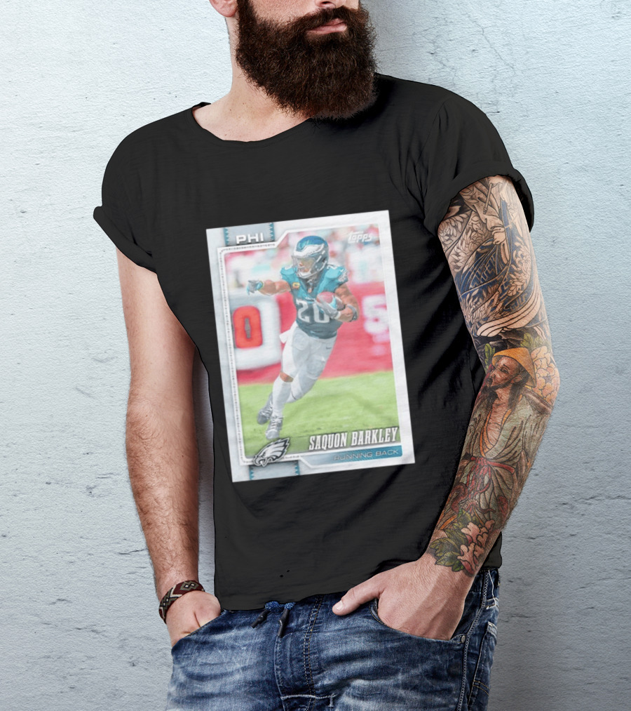 Saquon Barkley Topps Philadelphia Eagles 2026 Running Back Card T-Shirt