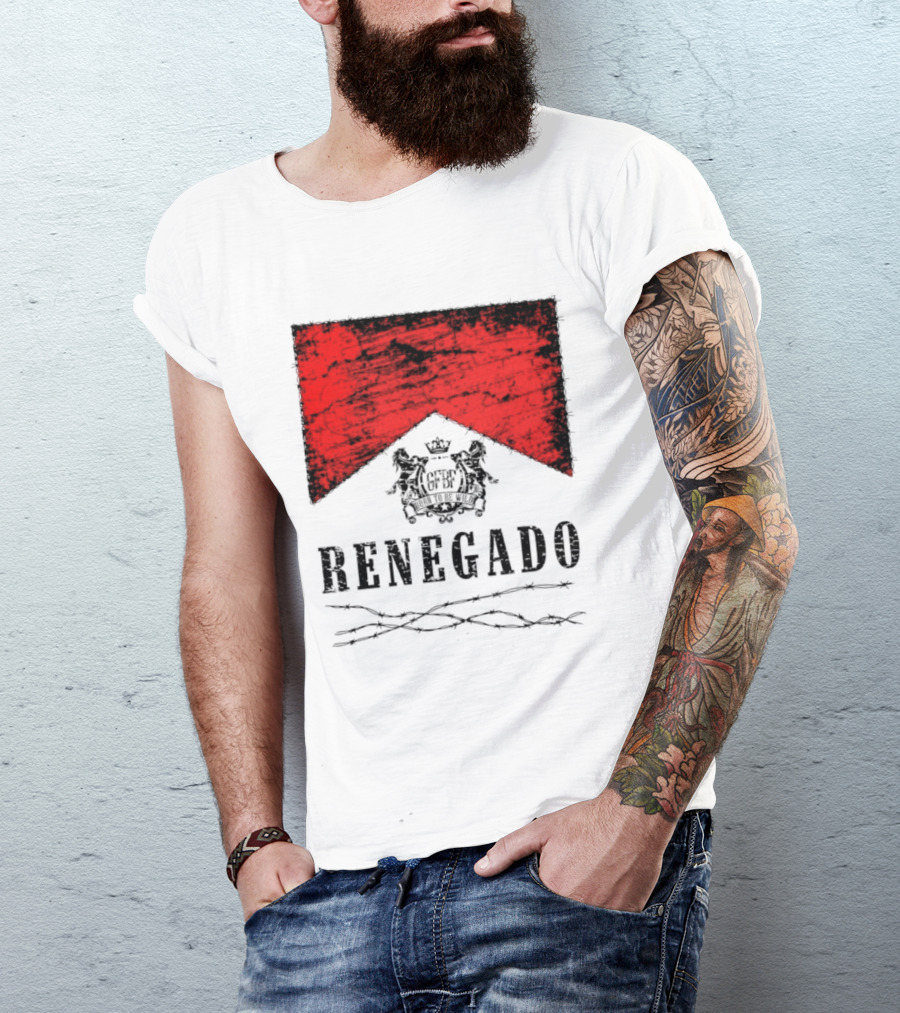 Renegado Born To Be Wild Red Crest Gothic T-Shirt