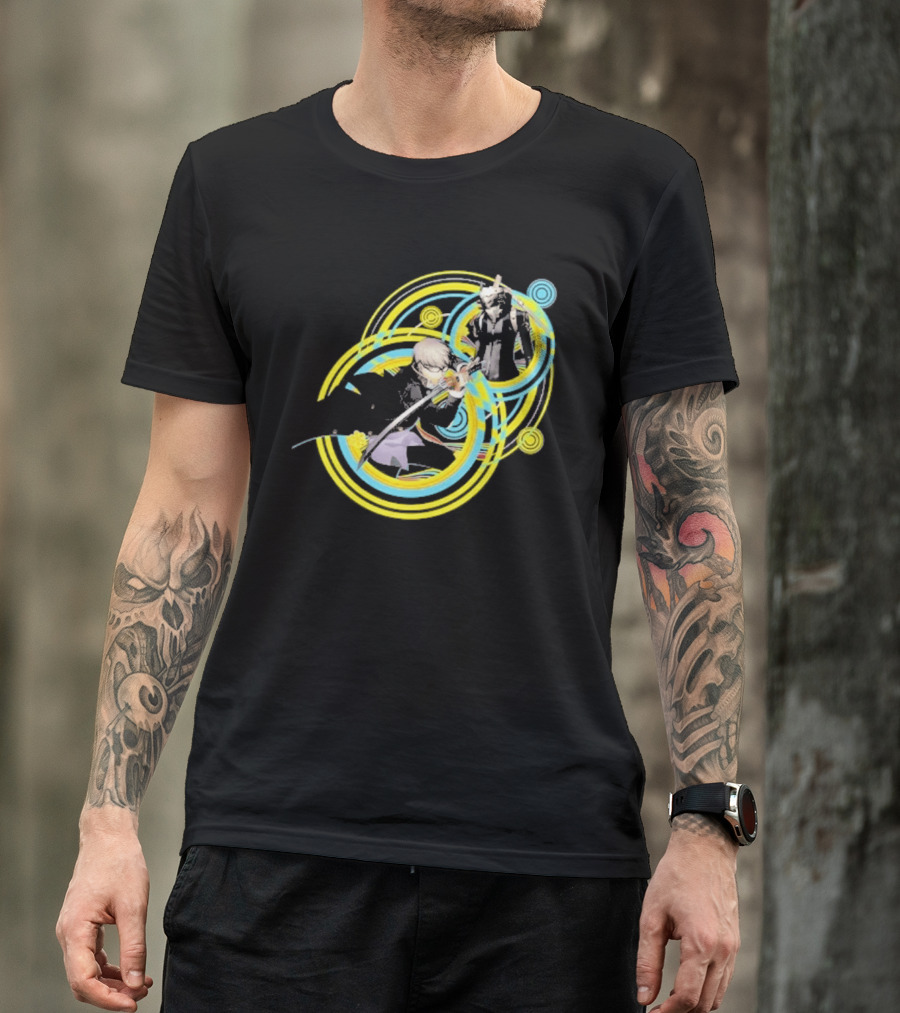 Persona 4 Revival Black Vibrant Character Artistry T-Shirt