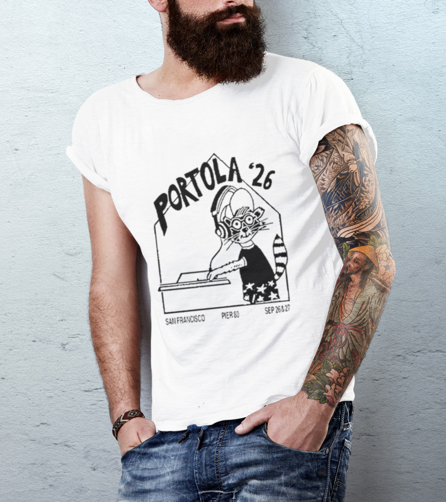 Portola 2026 San Francisco Festival DJ Cat T-Shirt