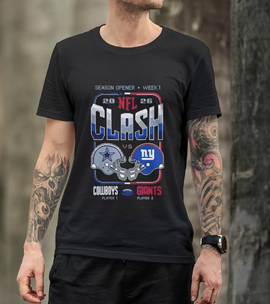 NFL Clash 2026 Cowboys Vs Giants Season Opener Week 1 Matchup T-Shirt