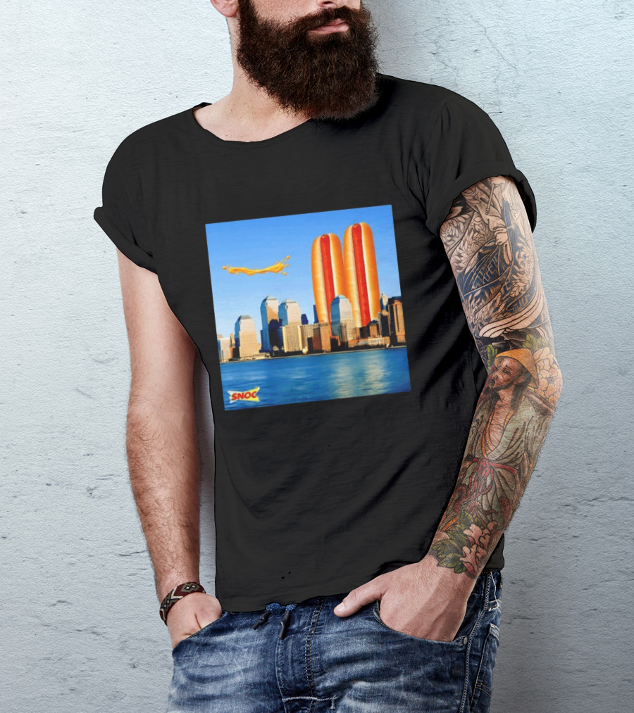 Snoc Hot Dog Twin Towers New York City 911 Event T-Shirt