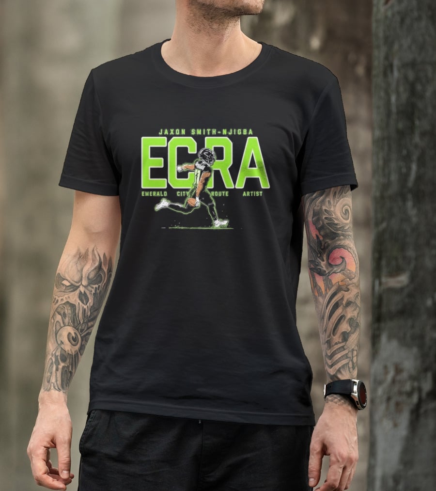 Jaxon Smith Njigba ECRA Emerald City Route Artist T-Shirt