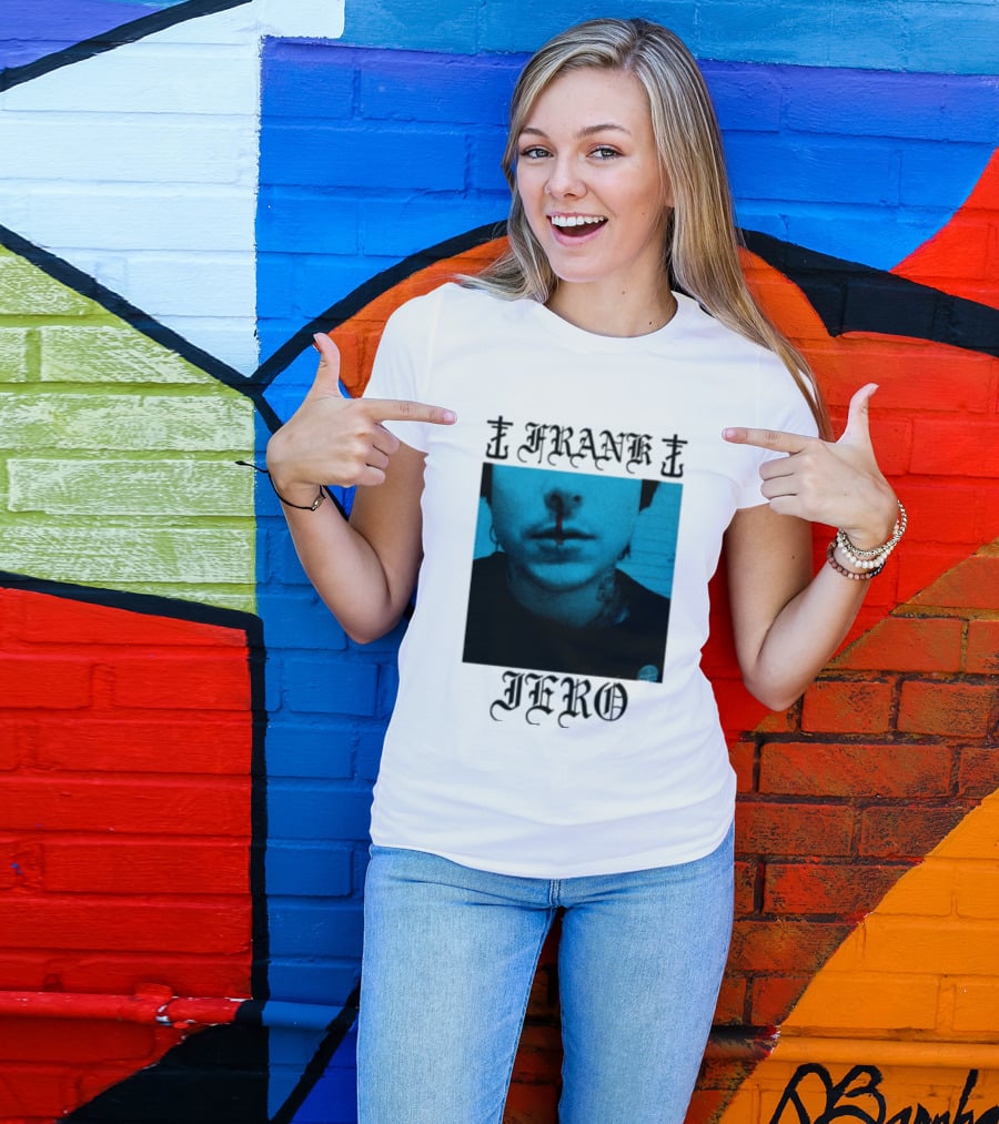 FRANK IERO Bloody Nose Blue White T-Shirt