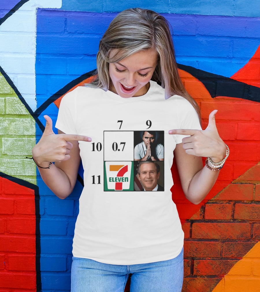 7 Eleven 07 George W. Bush Charlie Kirk Punnett Square 9 10 11 T-Shirt