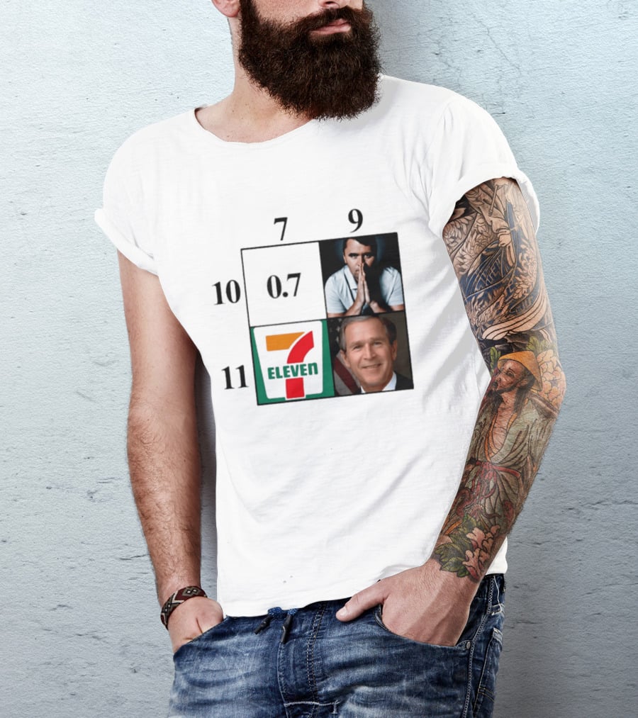 7 Eleven 07 George W. Bush Charlie Kirk Punnett Square 9 10 11 T-Shirt