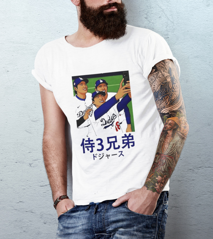 Ohtani Yamamoto Sasaki Dodgers Samurai 3 Brothers T-Shirt