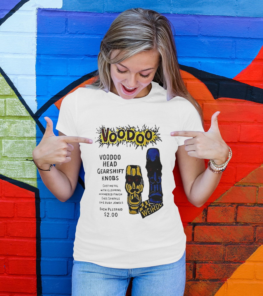 Voodoo Head Gearshift Knobs Cast Metal Weirdol Kustom Kulture T-Shirt