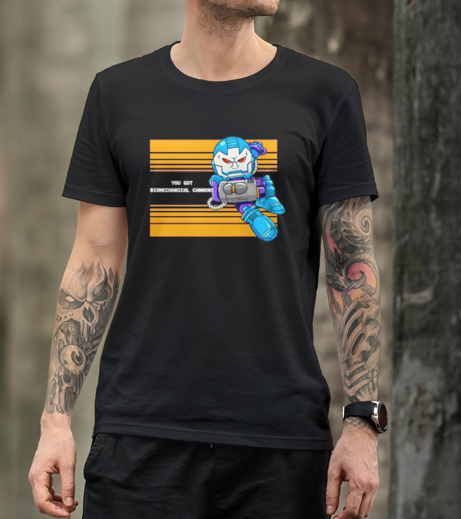 Apocalypse Marvel Cartoon Biomechanical Cannons T-Shirt