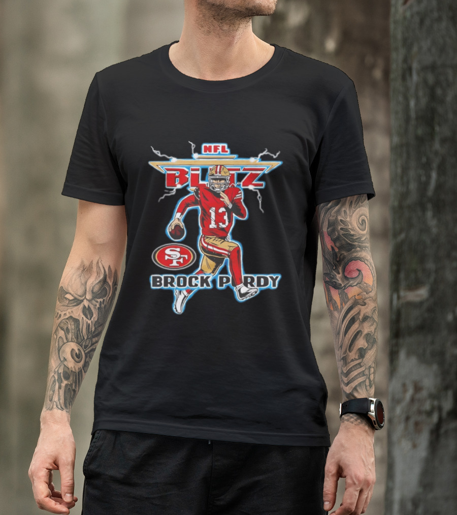 Brock Purdy NFL Blitz San Francisco 49ers SF Logo 13 T-Shirt