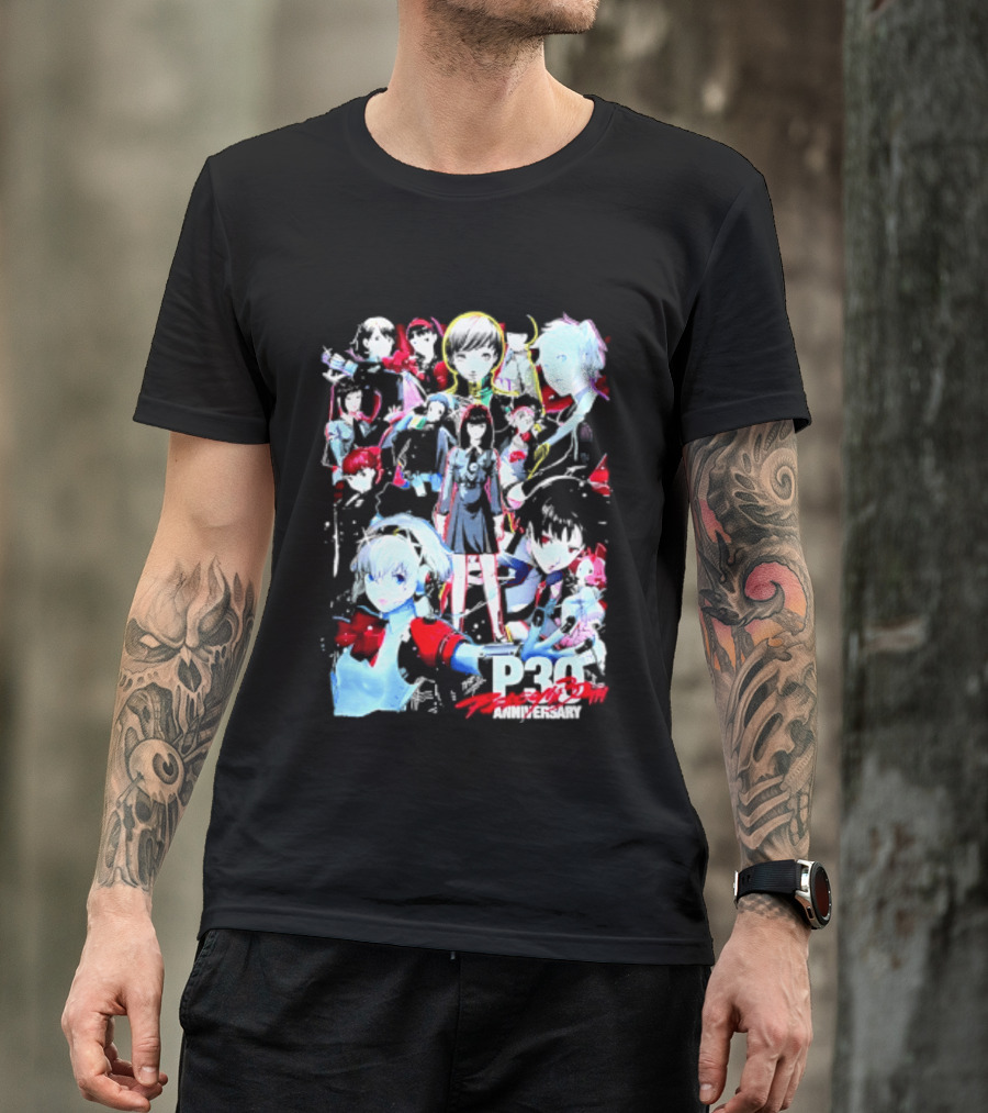 Chillweeb Persona 30th Anniversary Anime Characters P3 25th Anniversary Edition T-Shirt