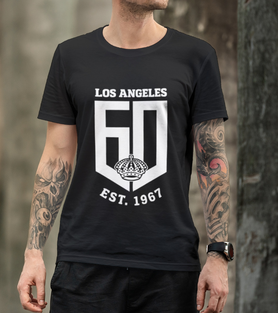 Los Angeles Kings 60th Anniversary EST. 1967 Diamond Crown Celebration T-Shirt