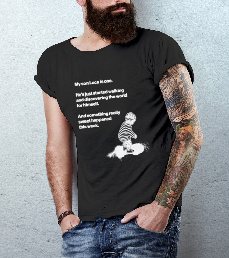 Luca Is One First Steps Adventure Exploring The World T-Shirt